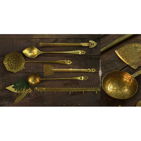 shop handmade kitchen set - pure brass utensils 